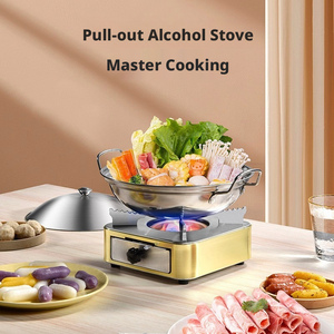Réchaud à <span class=keywords><strong>alcool</strong></span> commercial en acier inoxydable <span class=keywords><strong>de</strong></span> type tiroir, mini-réchaud pour restaurant et hôtel - Product Image 2