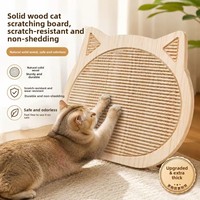 Griffoir pour chat en bois massif naturel, sans poussière, outil d'affûtage des griffes, style japonais, durable, couleur bois naturel
