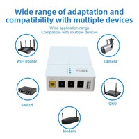 Mini UPS, Sistema de Alimentación Ininterrumpida, 12V 9V 5V 49.95Wh, Batería de Alta Calidad para Router/Módem DSL/Monitoreo, Respaldo de Energía Móvil