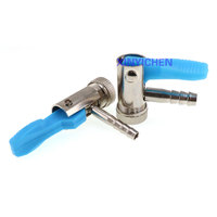 Connecteur de valve de gonflage pour pneus de voiture et de moto, compatible avec les tuyaux d'air en caoutchouc et en plastique de 6 mm/8 mm