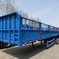 Semi-remorque à ridelles 3 essieux 40 pieds durable, anti-corrosion, pour transport de marchandises, à prix avantageux