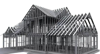 Magnifique maison préfabriquée à deux étages, villa en acier léger