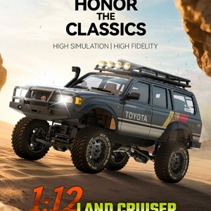 Produit d'usine 1:12 4Runner Land Cruiser LC80 RC, camionnette tout-terrain 4x4 RTR, voiture télécommandée proportionnelle 2.4G, câble USB - Product Image 2
