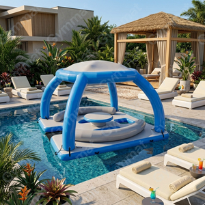 Isola Gonfiabile Galleggiante Commerciale per Noleggio Eventi, Isola Galleggiante Gonfiabile Personalizzata per Piscine Resort - Product Image 6