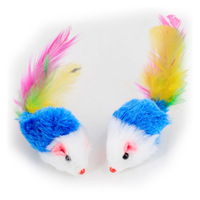 Peluche de Rat multicolore, 1 pièce, nouveau Design, simulation de petite souris, peluche de chat, animaux de compagnie