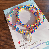 Vente en gros de bracelets porte-bonheur pour couple de créateurs, ensemble de bracelets de couleurs, perles de rocaille en verre et cristal.