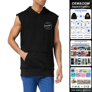 JL814A Vente en gros d'usine Sweats à capuche surdimensionnés <span class=keywords><strong>sans</strong></span> manches personnalisés pour hommes Sports Running Sweatshirts à capuche grande taille pour hommes - Product Image 1