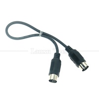 0,2m 1m 2m 3m Shielded MIDI-Verlängerungskabel (Stecker auf Stecker) mit 6-Pin-DIN-Stecker, PVC-Ummantelung für Keyboard, Mikrofon, Gitarre, DVD-Player, Monitor