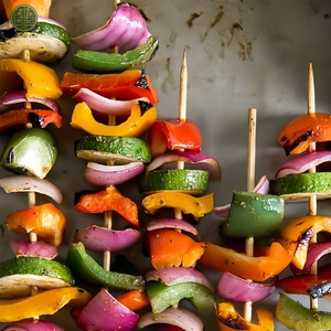Brochetas de Bambú para Barbacoa al por Mayor Directo de Fábrica, Palitos Redondos de Doble Punta para <span class=keywords><strong>Kebab</strong></span>, Logotipo Personalizado OEM - Product Image 6