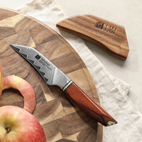 XINZUO Starred Chef Co-branded scherp Damascus poederstaal schilmesje, makkelijk voor het schillen en snijden van fruit