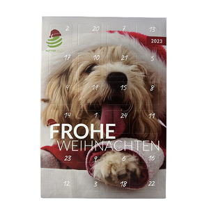Custom Eco-friendly Paperboard 24 days Pet Advent Calendar Box For Dogs Cats Pet Food Box With Tray