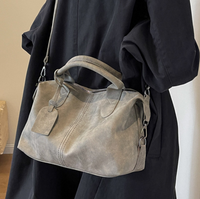 Bolso de Mano de Mujer de Cuero PU Lavado de Fábrica Alibaba 2026, Cierre de Cremallera, Nuevo Diseño, Bolso de Mano Casual Diario de Invierno, Bolso de PU para Exteriores, OEM