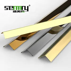 Stainless Steel Metal L Shape Edge Trim Curved Corner For Outside L Shaped Tile Trim 304 Stainless Ceramic Tile Edge Trim