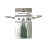 Barbecue à gaz moderne pour l'extérieur, grill cypriote, rôtissoire, brochettes de kebab avec grille automatique en acier inoxydable
