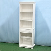 Bibliothèque d'angle en bois massif ferme moderne blanc style campagnard français salon chambre salle de bain meubles de maison antiques solides