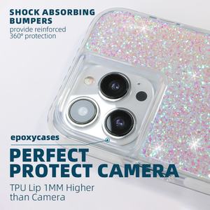 Coque de téléphone portable en TPU transparent antichoc avec paillettes dorées de luxe pour iPhone 15 14 Pro Max, fabriquée par des fabricants de source - Product Image 3