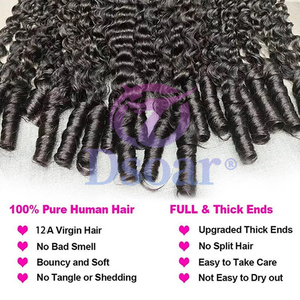 Extensions de cheveux humains vierges brésiliens bouclés, 18-22 pouces, double trame machine, pose rapide, ondulations 3C4A, boucles spirales, toutes couleurs - Product Image 4