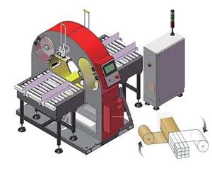 Mueble sofá Orbital Horizontal estiramiento embalaje máquina de embalaje de película roja embalaje máquina de Metal para manguera de plástico