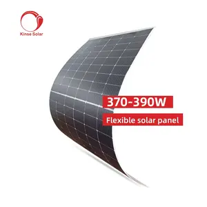 ألواح طاقة شمسية كهروضوئية مرنة خفيفة الوزن بقدرة 370 وات 380 وات 390 وات الأفضل مبيعاً مناسبة لتخييم القوارب