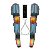 Nouveau masseur pneumatique transfrontalier à branchement direct pour les jambes, avec chaleur thérapeutique, sacs d'air, spa complet pour les pieds, pétrissage des mollets en trois sections et minuterie