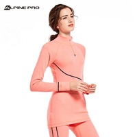 Ropa interior de esquí Alpine PRO transpirable de secado rápido para mujer, ropa interior térmica sin costuras de lana Merino para mujer, ropa interior térmica sin costuras de secado rápido