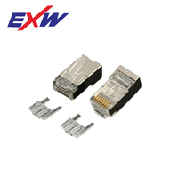 Conector Cat7 RJ45 de alta calidad, conector blindado rj45 cat 7