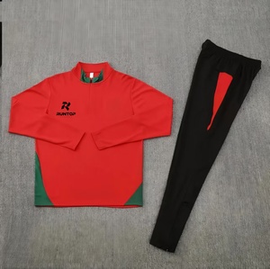 Tenue d'entraînement de l'équipe du Portugal 2627 Ensemble sportif à manches longues de l'équipe nationale 100% polyester Veste unisexe pour l'extérieur - Product Image 1