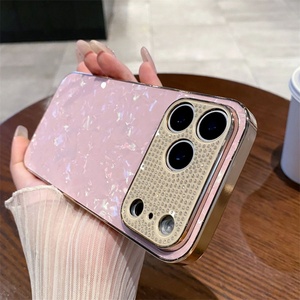 เคสโทรศัพท์มือถือลายเปลือกหอยประดับเพชรสำหรับ iPhone 17 Air 16 15 Pro Max  เลนส์วิบวับ สีสันสดใส  วัสดุ IMD PC Tpu  ฝาหลัง - Product Image 6