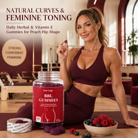 Bonbons gélifiés naturels personnalisés à marque privée pour les fesses, avec collagène bovin, saveur pêche, antioxydant