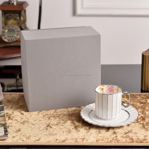 Hot Sale white and black Luxury Afternoon Tea Coffee <b>Cup</b> and saucer Bone China <b>Cup</b> <b>Set</b> - Product Image 1