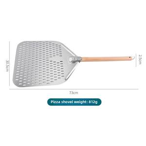 Premium desmontable 430 acero inoxidable perforado Pizza Peel plegable horno transferencia cocina hornear pastel herramienta de torneado - Product Image 4