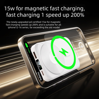 2025 sans fil 10000mAh Power Bank LED nouveau Design support de téléphone intégré PD 22.5w charge rapide banques d'alimentation en alliage d'aluminium