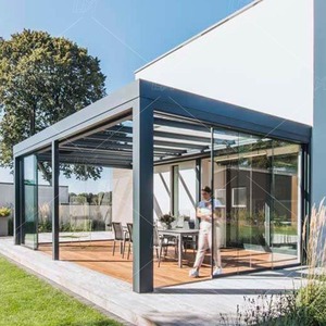 Jardin d'hiver préfabriqué, véranda moderne en verre, autoportante, <span class=keywords><strong>3</strong></span> ou 4 saisons, véranda en aluminium - Product Image 5