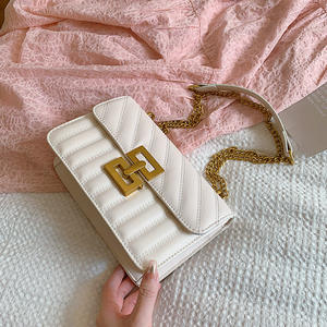 Sac à main de luxe pour femme 2024, sac à bandoulière matelassé à chaîne simple en cuir PU, sac de créateur pour femme, printemps automne - Product Image 6