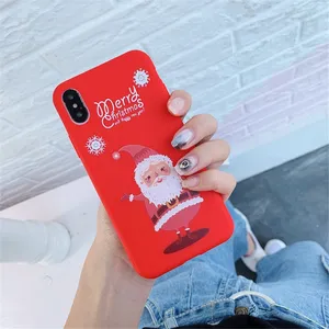 Happy Merry Christmas OEM Print Case For iPhone X TPU New Year Case For Apple iPhone X Soft Cover