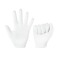 Gants de sécurité en polyester tricoté lisse, non enduits, antistatiques, sans silicone, sans poudre, avec poignet élastique, légers 7G 10G