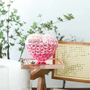 Cadeau de Saint Valentin le plus populaire luxe pour toujours Rose conservé véritable <span class=keywords><strong>bouquet</strong></span> de fleurs séchées naturelles pour la décoration de mariage - Product Image 4