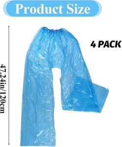 Rainsuit impermeable desechable con pantalones y zapatos Diseño de plástico simple para senderismo - Product Image 5