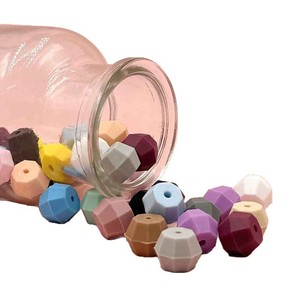Perles hexagonales en Silicone pour la fabrication de bijoux, perles multicolores en vrac, accessoires artisanaux pour bricolage - Product Image 5