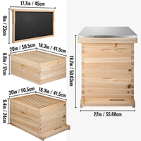 CHINABEES 2021 Ruche Langstroth à double couche en bois de sapin de Chine entièrement assemblée avec cadres à vendre