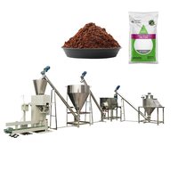 Máquina automática para ensacar harina de maíz de 15 kg, 25 kg y 50 kg con mezcladora de cinta, línea de mezcla, llenado y empaquetado