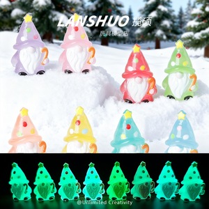 ตุ๊กตาคนแคระเรซิ่น Lanshuo สวมหมวกดาว ของตกแต่งคริสต์มาส พวงกุญแจ DIY งานฝีมือศิลปะ ของขวัญ - Product Image 5