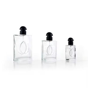 Botella de Perfume Vacía Cuadrada al por Mayor de 30ml, 50ml, 100ml con Tapa Negra - Product Image 3