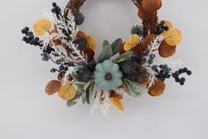 Mling-décoration de couronne artificielle, plantes de remerciement, pour l'automne, couronne de porte avec forets en feuille d'érable et <span class=keywords><strong>Ber</strong></span>, nouvelle collection 2022 - Product Image 6