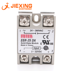 SSR-25DA 25A 3-32VDC อินพุต24-380VAC เอาท์พุทเฟสเดียว DC ถึง AC SSR โซลิดสเตตรีเลย์ - Product Image 1