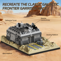 Set Mainan Balok Bangunan Amazing Block 90010 2386PCS Galactic Frontline Barrack Model Teknis Plastik Modern Hadiah Festival