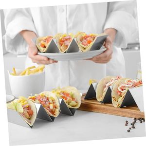 Nouveau support à burritos en acier inoxydable, plateau de service pour tacos mexicains à la coriandre, support à tortillas pour le camping - Product Image 1