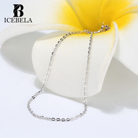 ICEBELA gros bijoux fins vente chaude italien 925 en argent Sterling 1.2mm O croix câble chaîne collier pour homme femmes