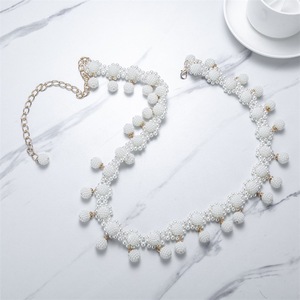 패션 진주 비즈 및 펜던트 벨트, 여성용 금속 벨트, 세련된 액세서리입니다. - Product Image 4