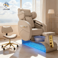 Fauteuil de Pédicure Spa Électrique de Luxe avec Massage et Jet Magnétique, en Cuir PU, pour Soin des Pieds, Manucure et Équipement de Salon de Beauté